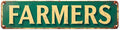 Decorative Tin Signs for Farm VibeFarmers s 16 * 4 Inches - Fits Backyard, Garden, Living Room - Vintage Garden Decor, Outdoor Signs, Unique Wall Decor