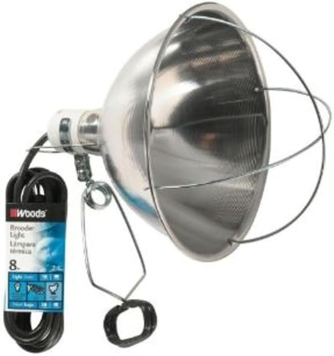 Woods 0167 167 Brooder Clamp Lamp with Bulb Guard; 10.5 Inch; 0
