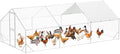 Garvee Large Metal Chicken Coop, Chicken Run with Cover, Large Chicken Pen with Double Door for Outdoor Farm Yard (19.7'L x 9.8'W x 6.6'H)
