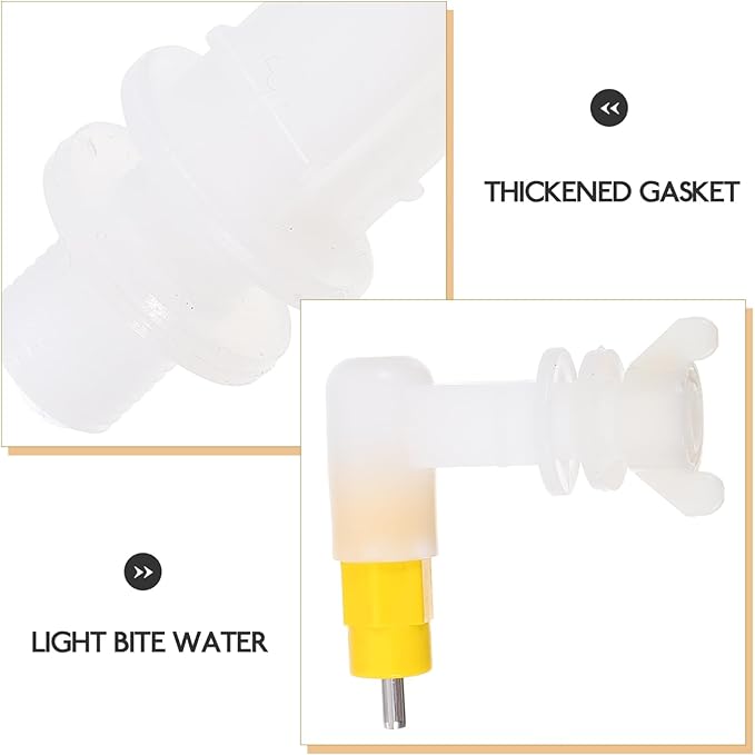 VANZACK 4pcs Poultry Cage Accessories Automatic Chicken Waterer Nipples for Quails Birds Hydration System Easy Installation for Poultry Farmers