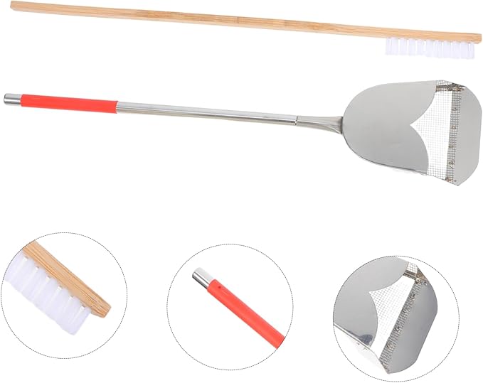 Toyvian 2pcs Bird Cage Cleaning Brush Set Droppings Scoop Easy Handling Tools for Bird and Small Animal Cages Quick and Home Cleaning Supplies