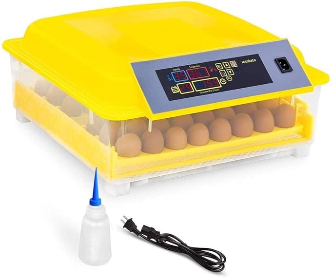 Egg Incubator Automatic Turning Digital Poultry with Temperature Control Breeder for Hatching Chicken Duck Goose Quail Birds Turkey, 48 Eggs