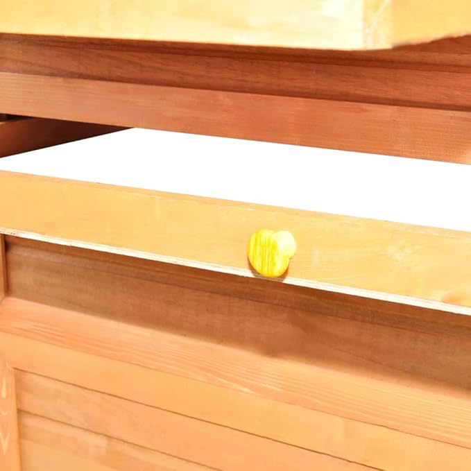 Chicken Coop Large Wooden Outdoor Bunny Rabbit Hutch Hen Cage with Ventilation Door,Ramp Garden Backyard Pet House Chicken Nesting Box,Chicken Coop Wood 116"x64.2"x67"