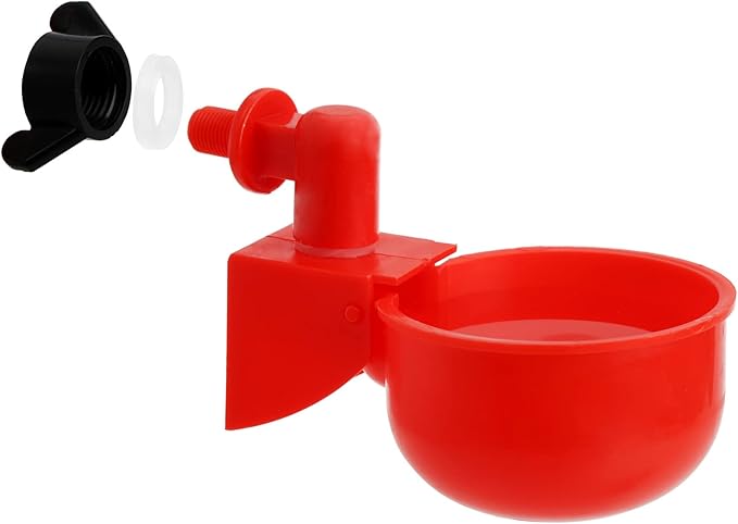 Cedilis 30 Pack Chicken Water Cup, Automatic Drinking Cups for Chickens, 3/8 Inch Thread Poultry Water Cups, Chicken Watering Feeder Cups for Chicken Duck Birds Turkey Rabbit
