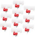 10pcs Dual-Head Ball Valve Poultry Water Nipples Automatic Chicken Waterer System Farm Drinking Fountain for Backyard and Commercial Use