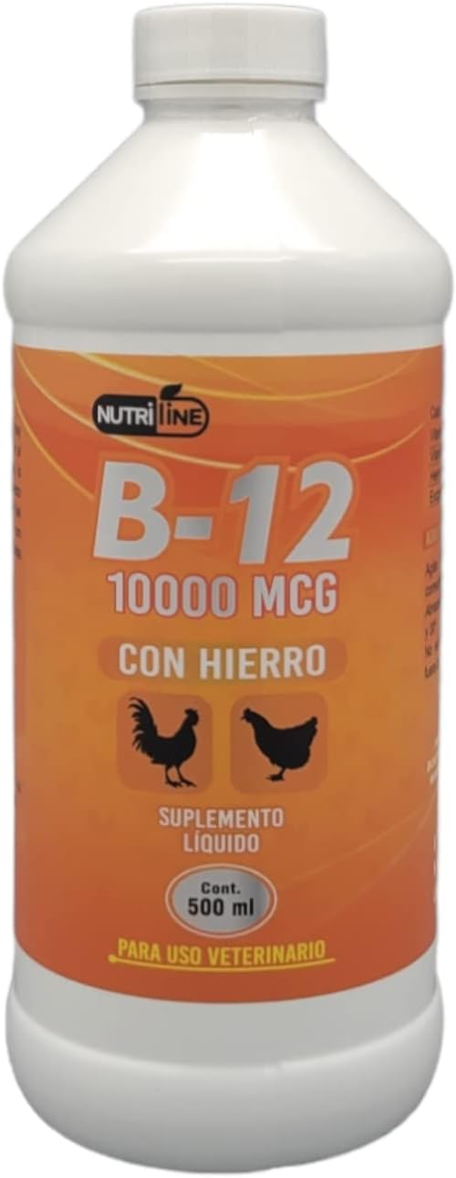 NUTRILINE B-12 for Poultry - Multivitamin Booster for Rooster, Hens, Chicken, Vitamin Recovery Liquid 16 onzas