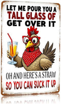 Funny Chicken Gifts Chicken Cluck Around and Find Out Tin Sign for Home Farm Chicken Coop Farmhouse Kicthen Garden Decor 6 X 8 Inch
