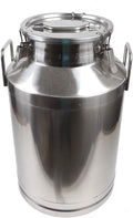 Commercial 60L (15.85 Gal) Stainless Steel Milk Can - Airtight Anti-Leak Storage Container for Raw Milk, Brewing, Wine, Water - Heavy Duty Utility Pail for Farm, Dairy, Cheese Making