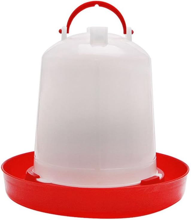 Chicken Feeder Waterer Baby Chick Drinker Feeder with Carrying Handle Capacity 2.5 L Chicken Water Feeder Pet Supplies