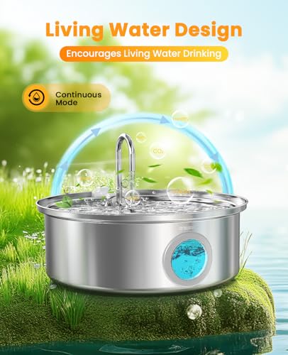 Oneisall 7L/230oz Pet Water Fountain - 7L Dog fountain stainless steel with 6 Set Filters, 7 liters - Image 5