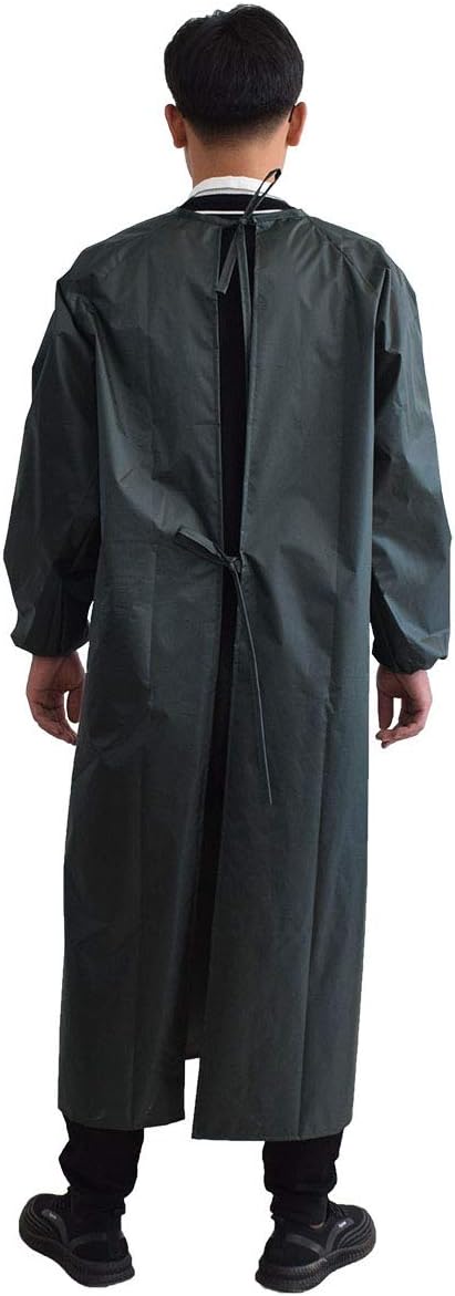 Waterproof Apron with Long Sleeve, 47.2" Aprons Waterproof for Dishwashing M08DG