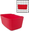 6 Pack Feeder Waterer Chicken 21 oz Food Water Cage Cups Puppy Cat Rabbit Hanging Feeding Dish Coop Bowl Watering Container Treats Drinker for Pigeon Bird Bath Basin Hamster Bed