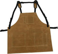 TOYANDONA Waterproof Heavy-Duty Waxed Canvas Garden Apron Tool Pockets Adjustable Cooking Apron for Men and Women Sturdy Oil-Proof Work Pinafore for Gardening and Woodworking