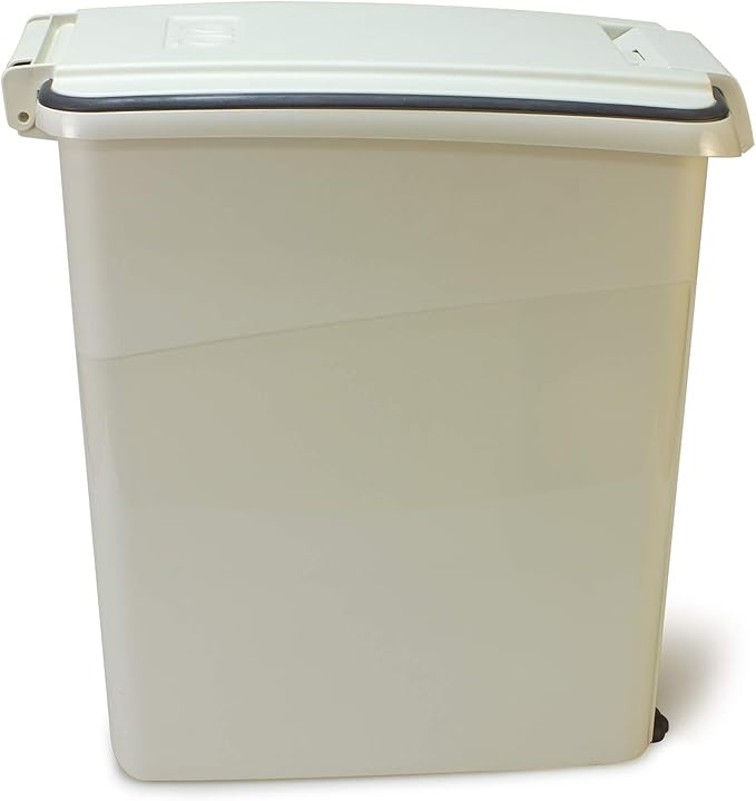 Arquivet Feed Container with Wheels, 54 Litres, 29 x 53 x 54.5 cm, Grey
