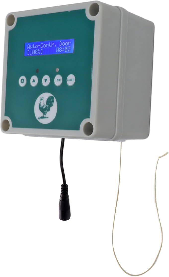 IP44 Automatic Chicken Coop Door Controller Timer Light Sensing Remote Control Chicken Coop Door Actuator Motor for Farm