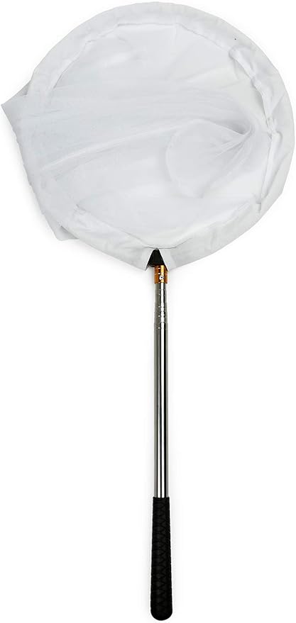 RESTCLOUD Insect and Butterfly Net with 14" Ring, 32" Net Depth, Handle Extends to 59 Inches