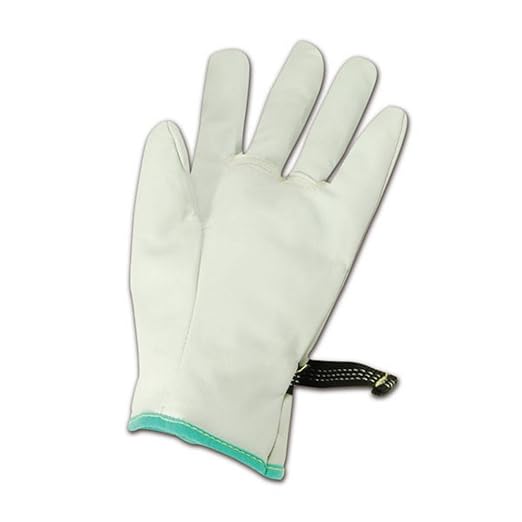 MAGID PowerMaster 12501PS Leather Linesmen Protector Gloves, 1 Pair, 9.5” Length, Size 10.5