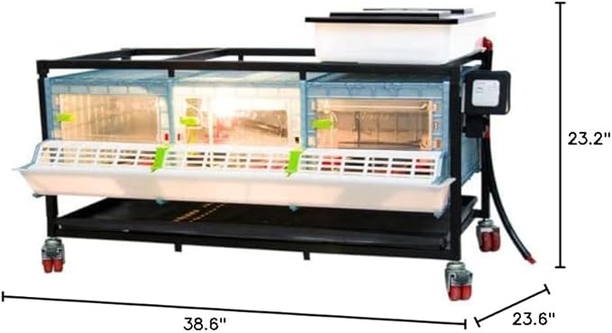 Hatching Time 9.5" Chick Brooders – Stackable with Automatic Heating, Modular Design, Easy to Clean, Ideal for Quail, Pheasant, and Baby Chicks (1 Layer)