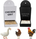 Chicken Oyster Shell and Grit Feeder, Hanging Chicken Feeder Trough, Oyster Shell Feeders for Chickens, Chicken Coop Accessories, Gravity Poultry Feeder, Automatic Chicken Feeders (Set B)