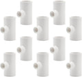 DECHOUS 10pcs PVC Threaded Tee Fittings for Automatic Chicken Waterer Poultry Nipple Waterer System Farm Use with 4-Way Connector for Chickens Ducks Geese