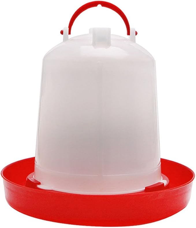 Auto Poultry Drinker Feeder Chicken Waterer Chick Feeder Container with Carrying Handle,Baby Duck Feeder 1.5L Bird Feeder Large Capacity for Pet Bird Poultry