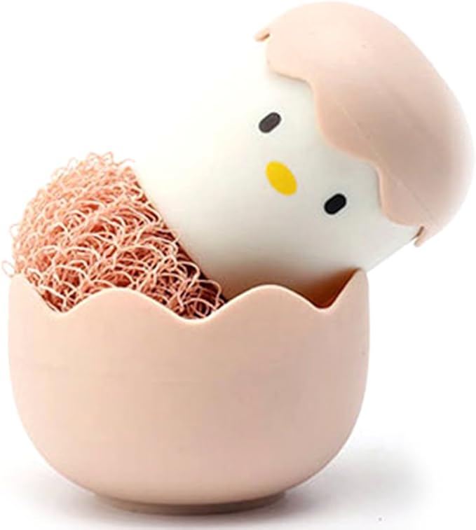 2 Pcs Egg Cleaning Brush Chick Brush Cute Egg Shape Scrubber Egg Cleaner for Freshers Eggs and Incubator Scrub Brush About 12 X 8cm