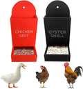 Chicken Oyster Shell and Grit Feeder, Hanging Chicken Feeder Trough, Oyster Shell Feeders for Chickens, Chicken Coop Accessories, Gravity Poultry Feeder, Automatic Chicken Feeders (Set C)