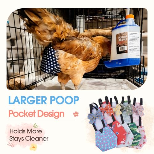 QBLEEV Duck Diapers for Pekin Ducks & Chickens - Crane, Cotton & Polyester, Reusable Indoor Poultry - Image 3