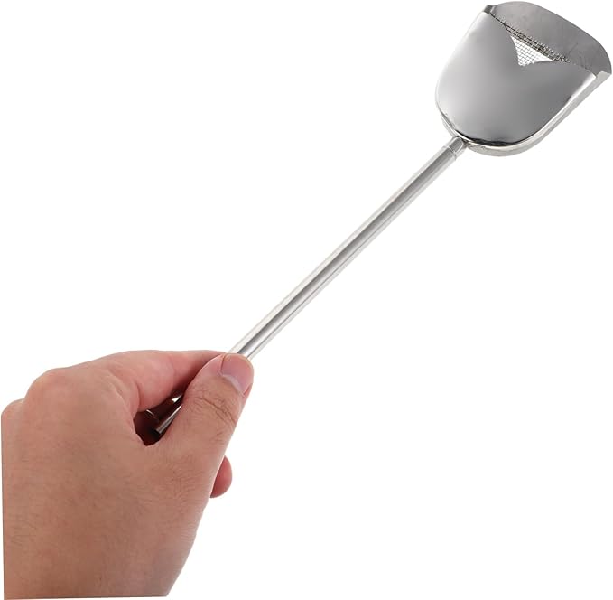 POPETPOP 2pcs Birdcage Cleaning Tools Set Brush and Shovel for Removal Sturdy Stainless Steel for Daily Deep Cleaning