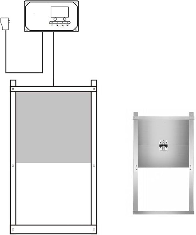 Automatic Chicken Coop Door Opener, Programmable Timer for Poultry Farm Duck House Chicken Coop Accessory (US Plug 100-240V)