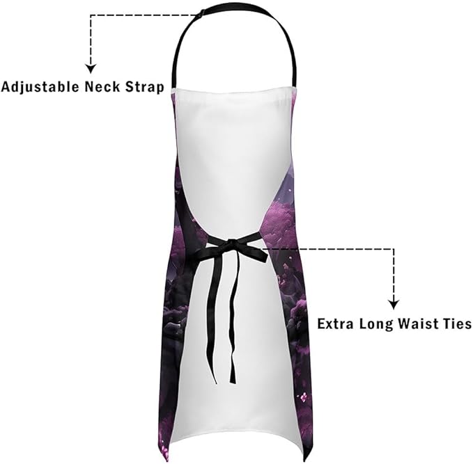 jejeloiu Cartoon Cats Apron for Women Men 26"x31"