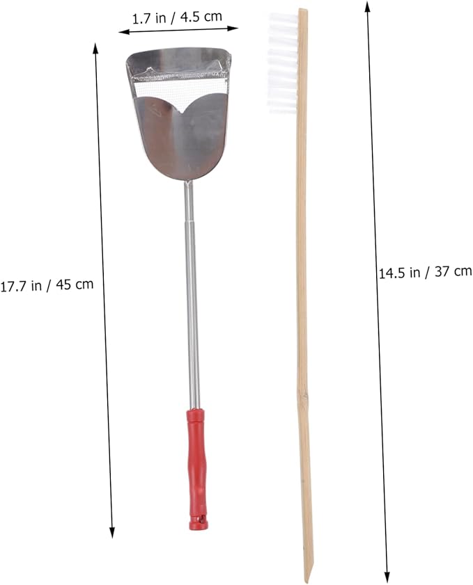 Angoily 4pcs Bird Cage Cleaning Set Brush and Shovel Kit for Parrot and Pets Easy to Use Cage Accessory for Daily Maintenance