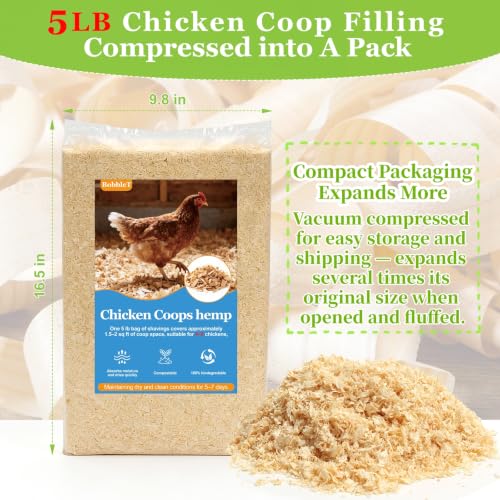 10LB Premium 100% Natural Radiata Pine Shavings for Chicken Coop Bedding,Wood Pine - 10 pounds, 10 Pack - Image 2