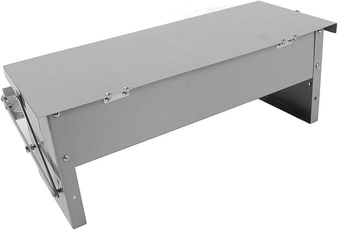 AYNEFY Automatic Chicken Feeder, Large Capacity Steel Poultry Food Dispenser with Lid, Water, for Farm Outdoor Use Pet Feeder
