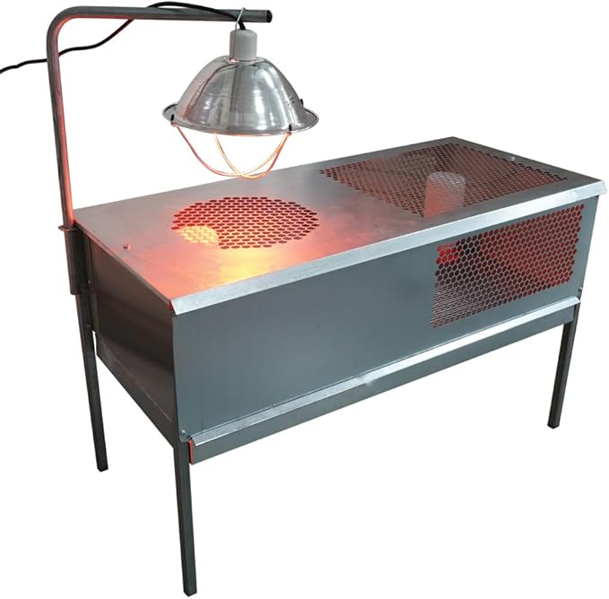 Stromberg's Stand-Up Chick Brooder, Durable Galvanized Steel & Wire, Ventilated Poultry Habitat, Easy Cleaning & Maintenance, Holds Up to 50 Chicks, Heat Lamp Stand Included (Lamp Sold Separately)