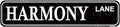 Harmony Lane Vintage Metal Sign - Rustic Street Name Decor, 16" x 4" Farmhouse Wall Art