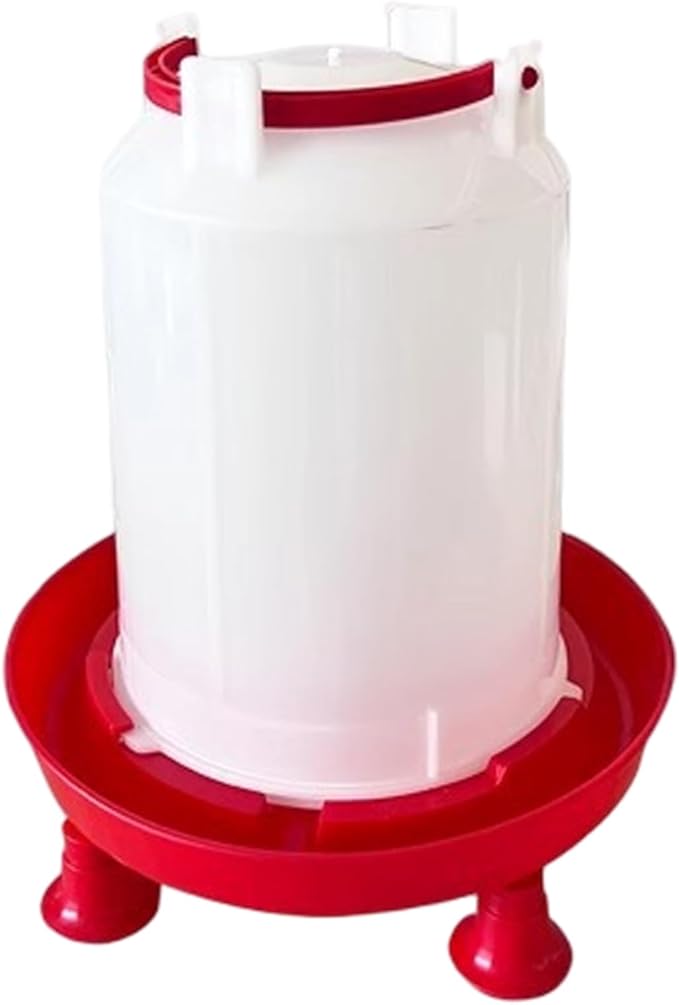 Heated Chicken Waterer for Winter, Heated Chicken Waterer 3L Thicken Plastic, Removable Water Heater with Leg Support & Handle, Poultry No Waste for Coop