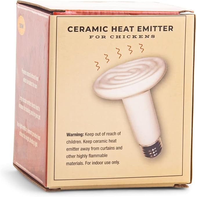 Fluker's Culinary Coop Ceramic Heat Emitter for Chicken Coop or Outdoor Animals, 150 Watt