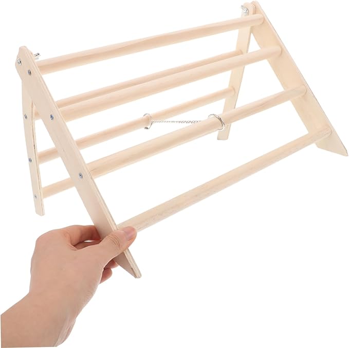 HEMOTON Wooden Chicken Roosting Bar Poultry Perch Stand for Coop Chick Accessory Toy Easy Maintenance Space Efficient