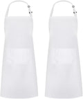 Syntus Adjustable Bib Apron with 2 Pockets Cooking Kitchen Aprons for Women Men Chef