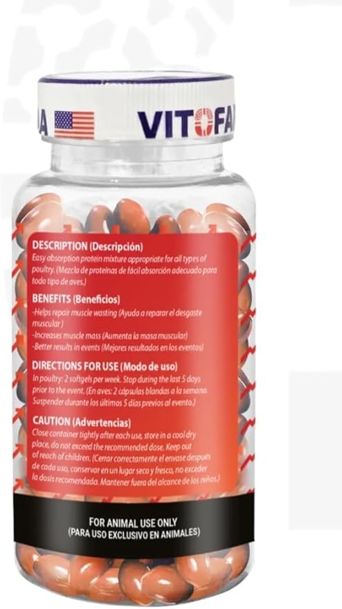 Protein Blend for Rooster Chicken - Proteina a Base de Suero de Leche y Albumina de huevo para Gallos 100 tabletas