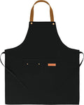 3 Pack Chef Apron Waterproof Adjustable with 2 Pockets for Men Women, Apron for Cooking Baking Restaurant