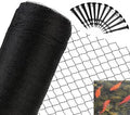 JUNFLYING 15x20 Ft Pond Netting for Leaves, 1/2 in Fine Mesh, Strong Woven Koi Fish Net Cover, Against Birds, Cats & Predators, Stakes Included