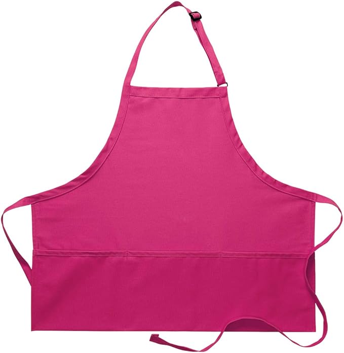 DayStar Apparel Premium Quality 3-Pocket Bib Apron with Adjustable Neck and Extra Long Ties - Style 200