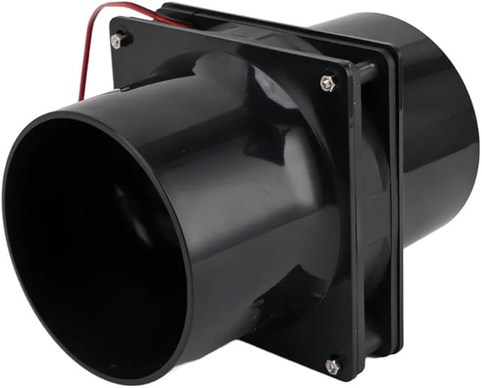 Solar Powered Exhaust Fan For Round Pipe, 10W 12V Solar Panel Ventilation Fan Kit For Outside, Greenhouse, Attics, Chicken Coop, Garage, Basement(black)