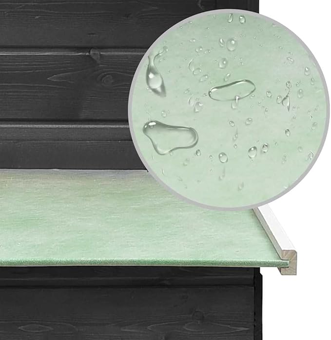 66.9 x 66.9 x 43.3 in Outdoor Rabbit Hutch Grey, Solid Pine Fir Wood Pet House with Non-Slip Ramp & Pull-Out Tray, Weather-Protective Small Animal Cage for Garden Patio Backyard