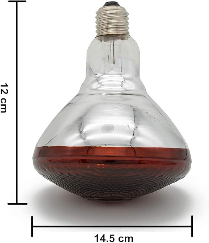 Infrared Heat Lamp Waterproof Anti-Explosion Light Bulb for Piglet Chicken Duck Birds(250w,120v)