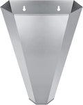 Large-Sized Galvanized Steel Chicken Restraining Cone for Poultry, Suitable for Large Layers, Broilers, Roasters, and Turkeys Up to 14 Pounds - Flat-Back Killing Cone, Easy to Clean