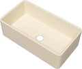 Bone Farmhouse Sink 33 Inch - Apron Front Kitchen Sink Reversible 33x18x10, Undermount Installation, Farm House Style Single Bowl, Heavy Duty Solid Fireclay, Bone Color, for Kitchen