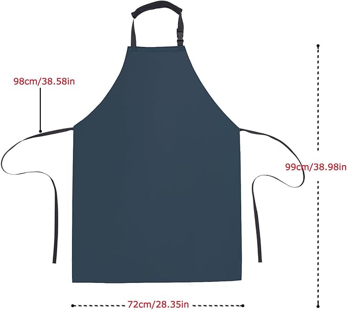 Homsolver Heavy Duty Vinyl Waterproof Apron for Unisex Adult, Ultra Lightweight, Chemical Resistant Industrial Work Apron